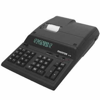 Monroe 8130 Black Heavy Duty Desktop Printing Calculator