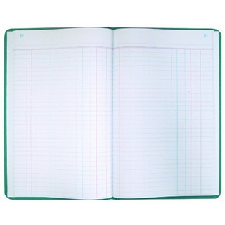 National Brand Record Book, Green Canvas, 12.125 x 7.625 Inches, 500 Pages (A66500R)