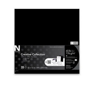Neenah Creative Collection Classics Specialty Cardstock, 12 X 12 Inches, Eclipse Black, 35 Count (46315)