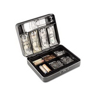 NEW - Cash Box with Combination Lock, 12 in, Charcoal - 2216190G2