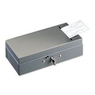 New-STEELMASTER by MMF Industries 221104201 - Steel Bond Box with Check Slot, Disc Lock, Gray - MMF221104201