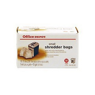 Office Depot Small Shredder Bags (50 Count) 10 Gallon