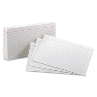 Oxford Index Cards, White, Ruled, 5 x 8, 100-Pack