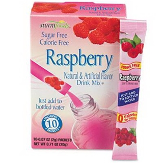 Office Snax OFX02723 Flavor Stix for Bottled Water Sugar-Free Raspberry .07 oz 10 Box