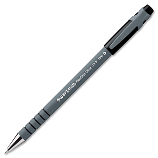 Paper Mate Flexgrip Ultra Stick Fine Point Ballpoint Pens, 12 Black Ink Pens (9680131)