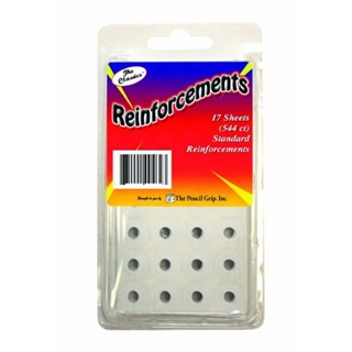 Pencil Grip The Classics Standard Reinforcement Labels, For Paper Punch Holes, White, 544 Stickers per