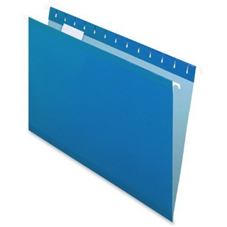 Pendaflex 415315BLU Hanging Folder, Reinforced, Blue, 1/5 Tab, Legal, 25 Per Box