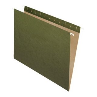 Pendaflex Essentials Hanging Folders, 25 Per Box, Straight Cut, Letter, Standard Green (81600)