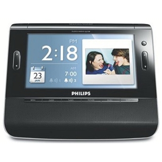 Philips USA AJL308 Clock Radio with 7-Inch TFT LCD Color Display and USB/SD Card Slot