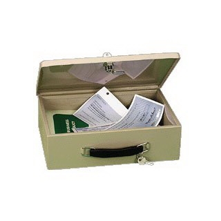 PM Company 4968, Cash Boxes Fire Retardant Security Box, 12-3/4"W x 8 -1/4"L x 4"H, 6 per ctn