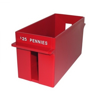PMC05033 Large Capacity Plastic Interlocking Coin Tray, Holds $25 in Pennies