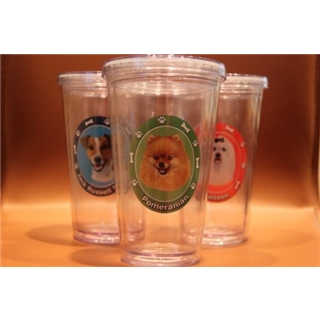 Pomeranian Dog Clear Insulated Tumbler Grande To-Go Cup