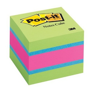 Post-it Notes Cube, 2 x 2-Inches, Ultra Collection, 400-Sheets/Cube