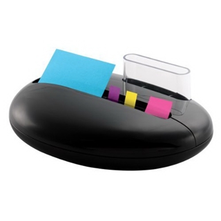 Post-it Pop-up Notes Dispenser for 3 x 3-Inch Notes and Assorted Flags, Pebble Collection by Karim