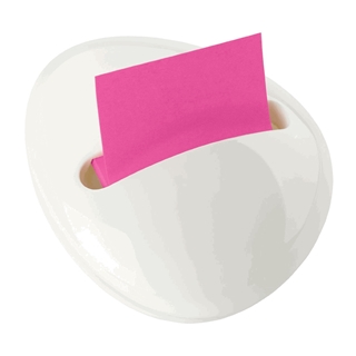 Post-it Pop-up Notes Dispenser for 3 x 3-Inch Notes, Pebble Collection by Karim, White Dispenser