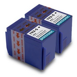 Printronic 793-5 replacement ink for Pitney Bowes 793-5 Compatible Remanufactured Combo Pack - 2 Red Ink Cartridges
