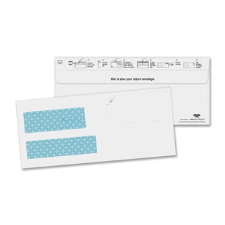 Quality Park #9 Double Window EcoEnvelopes, Mail invoices for your business and have customers send back payment in the same envelope, Box of 100 (24530)