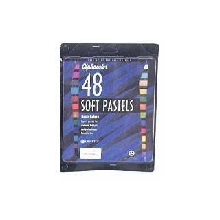 Quartet Alphacolor Soft Square Pastels, Multi-Colored, 48 Pastels per Set (148007)