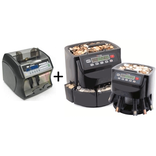 The Coin and Cash Handling Package Deal - Royal Sovereign Electric Bill Counter & Cassida C200 Coin Counter/Sorter/Wrapper