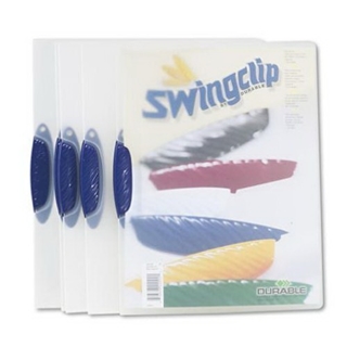Report Cover Swing Clip Letter Holds 30 Pages Clear/Dark Blue 5/Pack