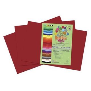 Roselle 12x18 Bright Colors Sulphite Construction Paper, Dark Red/Burgundy (76202)