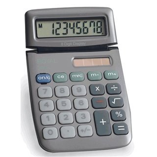 Royal XE6 8 Digit Tiltable Display Calculator