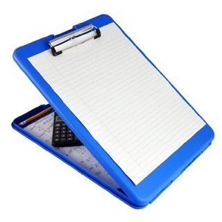 Saunders SlimMate Plastic Storage Clipboard, 00559, Letter Size (8.5 inch x 12 inch), Blue