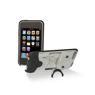 Scosche Kickback T3 Hybrid Case for iPod touch 2G, 3G (Clear/Black)