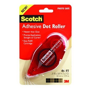 Scotch Adhesive Dot Roller, 0.31 x 49 Feet (6055)