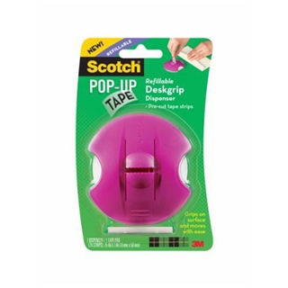 Scotch(R) Pop-Up Tape Refillable Deskgrip Dispenser, 0.75 x 2 Inches (98-G)
