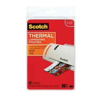 Scotch Thermal Laminating Pouches, 4.37 Inches x 6.36 Inches, 20 Pouches (TP5900-20)