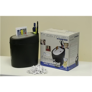 Sentinel Confetti Paper Shredder, Desktop w/pencil hold