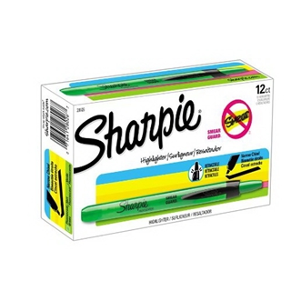 Sharpie Accent Pen-Style Retractable Highlighters, 12 Fluorescent Green Highlighters(28026)