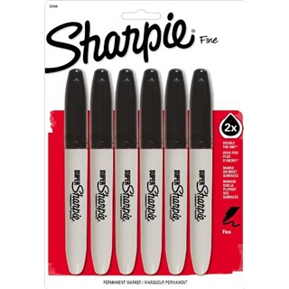 Sharpie Super Fine Point Permanent Markers, 6 Black Markers (33666PP)