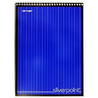 Silverpoint Steno Book, Gregg Rule, Heavy Back, 6 x 9 Inches, 120 Sheets, Protective Cover, Blue/Black (51076)