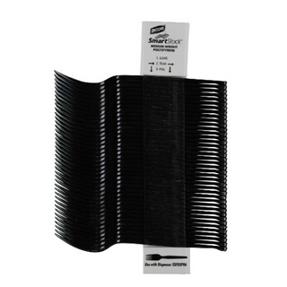 SmartStock SSF51 6.5" Length, Black Color, Plastic Polystyrene Fork Refill (24 Packs of 40)