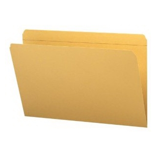 Smead 2/5-Cut Right Position File Folders, Heavy Duty Reinforced Tab, Letter Size, Goldenrod, 100 Per