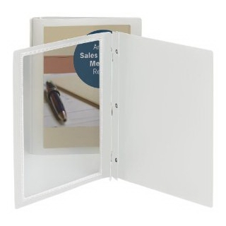 Smead Frame View Report Cover with Fastener Closure, Letter Size, Poly, Oyster, 5 Pack (86021)
