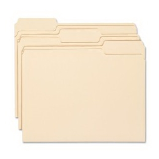 Smead Manila Folder, Letter Size, 11 Point, 1/3-Cut Tab, 100 per Box (10330)