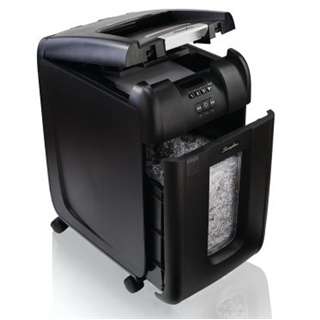 Stack-and-Shred™ 300M Hands Free Shredder, Micro-Cut, 300 Sheets, 5-10 Users