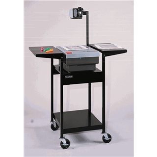 Stand-Up, Adjustable Height, Steel Overhead Projector Table Color: Black
