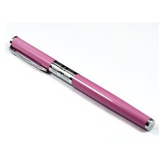 Stylus Blush Color Fountain Pen Chrome Carved Ring with Push in Style Ink Converter