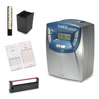 Timex T100 Time clocking bundle, Includes System, Cards, Ribbons and Rack