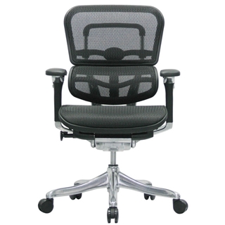 Ergohuman V200MEBLK Chair with Black Mesh and Black Frame