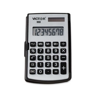 Victor? 908 - 908 Handheld Calculator, Eight-Digit LCD