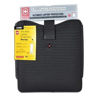 Victorinox CS2 37411 Molded Cross Suspension Vertical Notebook Sleeve - Fits up to 15" (Black)