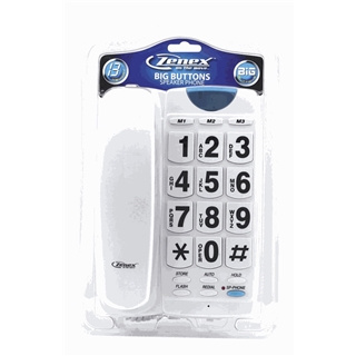 Zenex ZN-TP5143 WH 1-Handset, 2-Line Landline Telephone