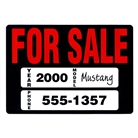 Garvey Sign 098025 Vehicle For Sale Kit