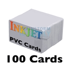 100 Blank Inkjet PVC ID Cards, Double Sided Printing