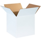14" x 14" x 14" White Corrugated Boxes (Bundle of 25)